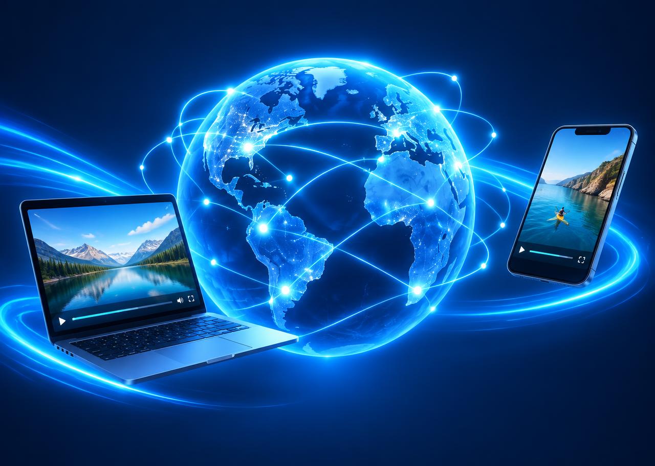 QuickQ 优质节点网络连接示意图
